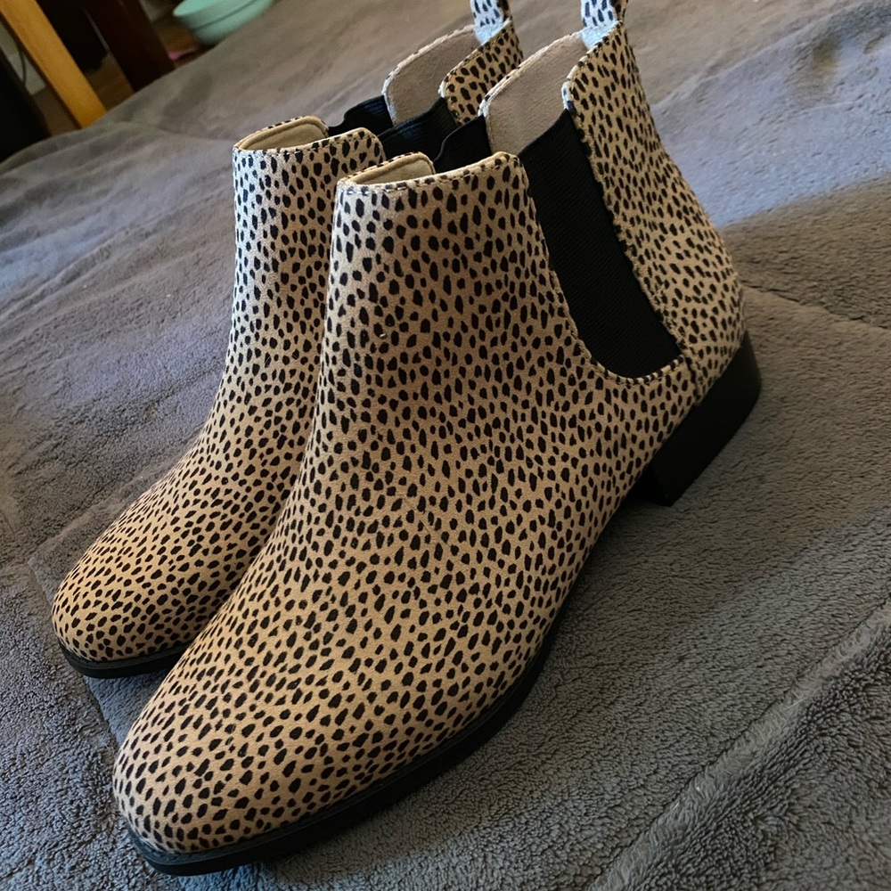 Cute Animal Print Ankle Boots
